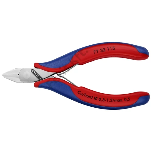 Knipex elektronikai oldalcsípő fogó hegyes fejű, többkomponensű nyél 115mm