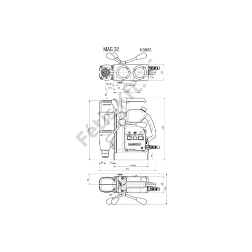 Metabo MAG 32 mágnestalpas fúrógép kofferben 1000W 32mm