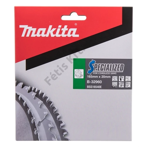 Makita körfűrészlap akkus FA 165x20mm Z40