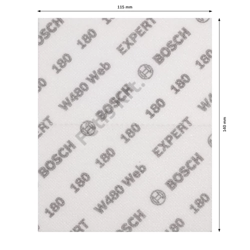 Bosch EXPERT W480 Web 1/4 kézi csiszolólap, 115 x 140 mm, G180