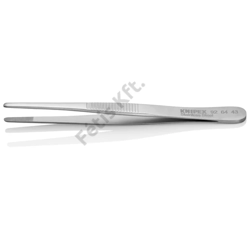 Knipex preciziós csipesz egyenes, kerekített, fogazott, 2.x120mm