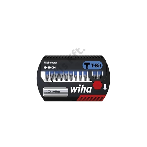 Wiha FlipSelector T-bit 25 mm bitkészlet Phillips, Pozidriv, TORX 13 részes 1/4