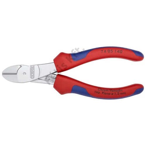 Knipex erőkímélő oldalcsípő fogó krómozott, többkomponensű nyél 160mm