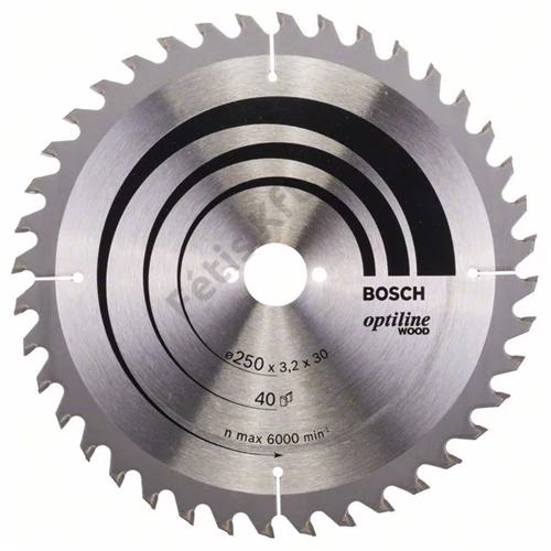 Bosch körfűrészlap 250x30/40 Optiline Wood
