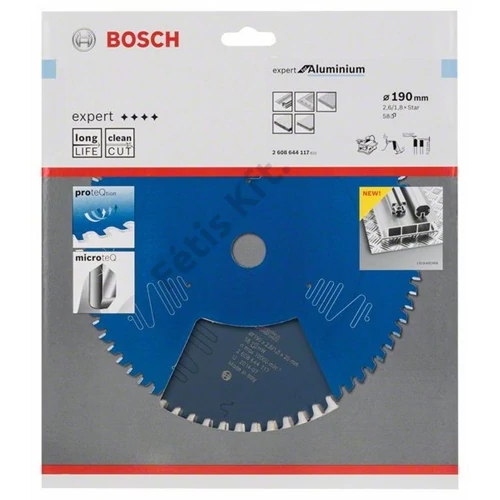 Bosch körfűrészlap 190x csillag/58 Expert for Aluminium