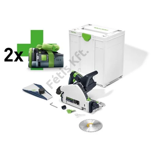 Festool TSC 55 KEB-Basic-5.2 akkus merülőfűrész + ajándék akku (töltő nélkül) T