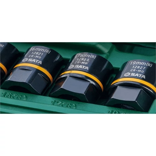 Sata BoltBiter sérült csavar kihajtó dugókulcs készlet 1/4, 3/8 7- 19mm 13 részes