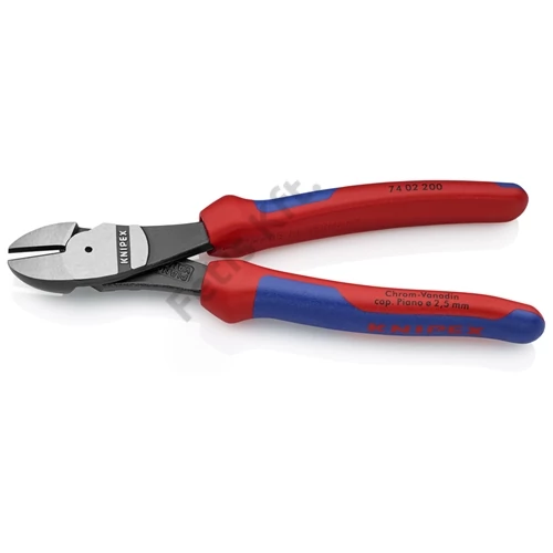 Knipex Erőkímélő oldalcsípő fogó feketére foszfátozott 200 mm