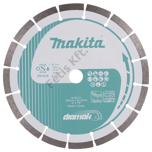 Makita 230 mm gyémánttárcsa DIAMAK szegmentált, szegmens 10 mm