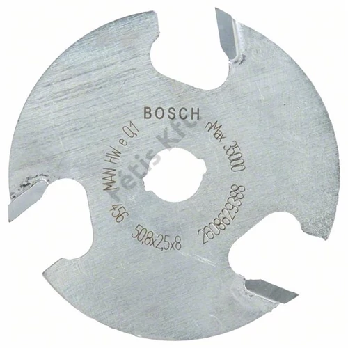 Bosch keményfém tárcsás horonymaró (három vágóél) 50x2.5 d:8 mm