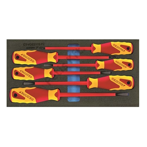 Gedore VDE csavarhúzók Check-Tool modulban (1500 CT1-VDE 2170 PZ)
