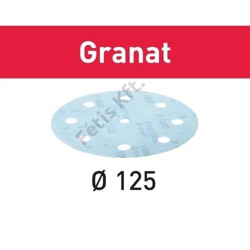 Festool Csiszolópapír STF D125/8 P1000 GR/50 Granat (50 db/doboz)