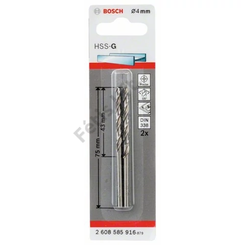 Bosch HSS-G csigafúró 4.0 mm 2 db