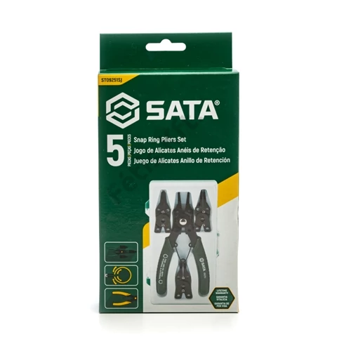 SATA seeger-fogókészlet 5 részes cserélhető fejes 10-50 mm