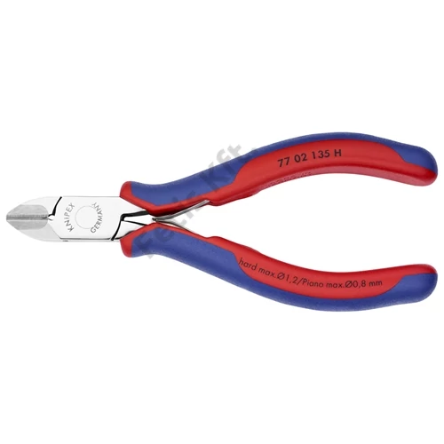 Knipex elektronikai oldalcsípő fogó keményfém vágóéllel többkomponensű nyél 135 mm