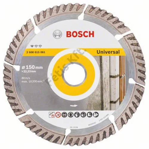 Bosch vágókorong, gyémánt 150x2.4x22.23 mm univerzális