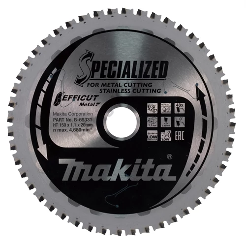 Makita EFFICUT körfűrészlap 150x20mm Z48 FÉM
