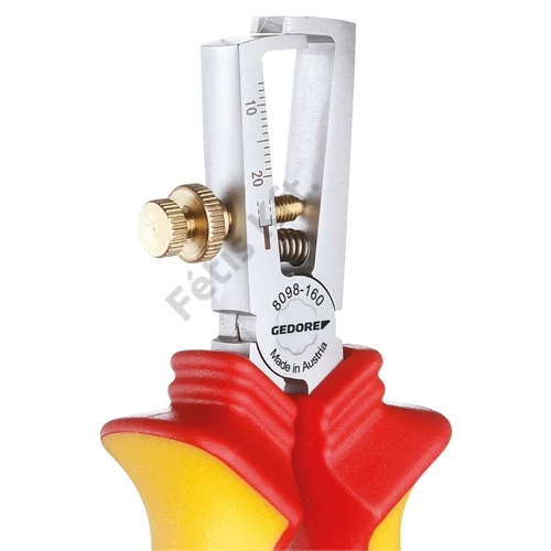 Gedore VDE csupaszító fogó köpenyes szigeteléssel 160 mm 0.8-6 mm2 (VDE 8098-160 H)