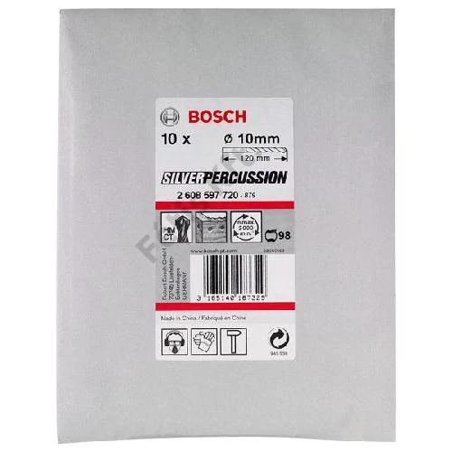 Bosch kőzetfúró 8x120 mm Silver Percussion 10 db