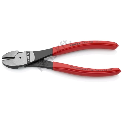 Knipex Erőkímélő oldalcsípő fogó feketére foszfátozott 180 mm
