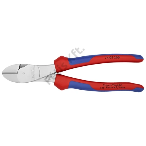 Knipex erőkímélő oldalcsípő fogó krómozott, többkomponensű nyél 200mm