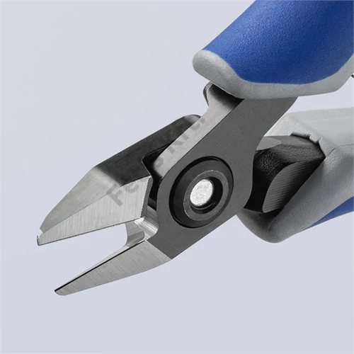 Knipex precíziós elektronikai oldalcsípő fogó többkomponensű nyél barnított 125 mm
