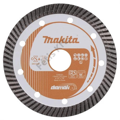 Makita 115 mm gyémánttárcsa DIAMAK TURBO, szegmens 10 mm