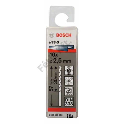 Bosch HSS-G csigafúró 2.5mm 10 db