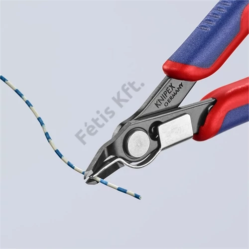 Knipex elektronikai oldalcsípő fogó Super Knips többkomponensű nyél barnított 125 mm