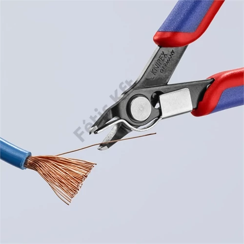 Knipex elektronikai oldalcsípő fogó Super Knips többkomponensű nyél barnított 125 mm