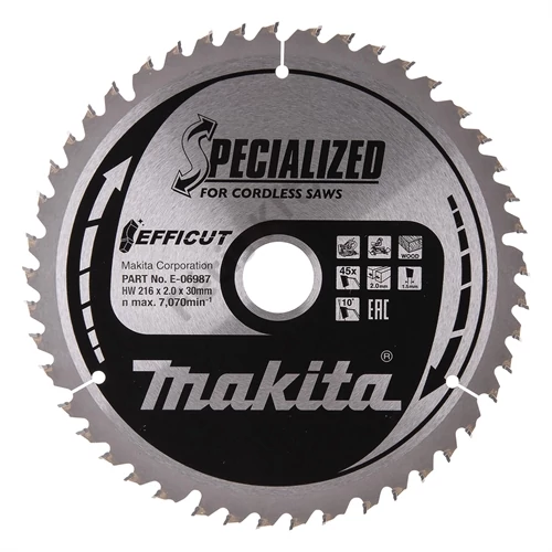 Makita EFFICUT körfűrészlap akkus 216x30mm Z45 FA