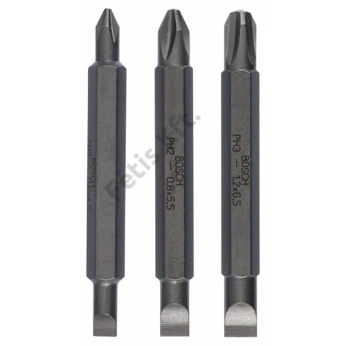 Bosch extra kemény kétvégű bit készlet, 60 mm 3 részes
