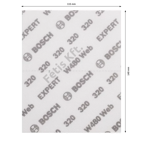 Bosch EXPERT W480 Web 1/4 kézi csiszolólap, 115 x 140 mm, G320