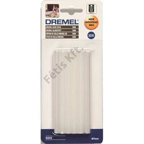 Dremel 7 mm-es, többcélú, alacsony hőmérsékletű ragasztórúd (GG02)