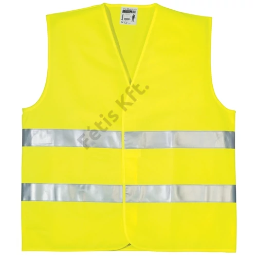 FLUO jólláthatósági mellény 2 keresztcsík sárga XXXXL (64/66)