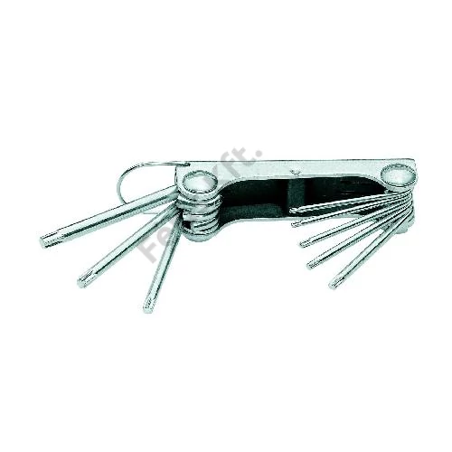 Gedore hajlított csavarkulcs készlet csíptetőben, 8 részes TORX T9-T40 (SCL 43 TX-80)