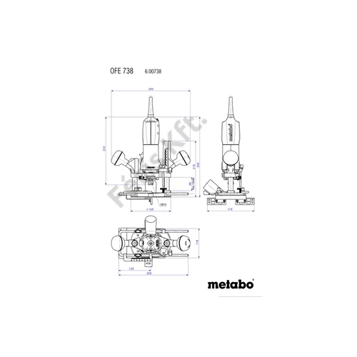 Metabo OFE 738 felsőmaró 710W
