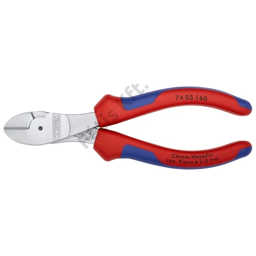 Knipex erőkímélő oldalcsípő fogó krómozott, többkomponensű nyél 160mm