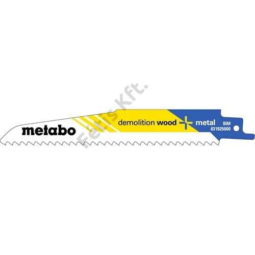 Metabo orrfűrészlap S 610 DF demolition wood + metal 150 x 1.6 mm 5 db