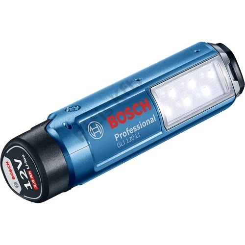 Bosch GSR 120-LI akkus fúró-csavarbehajtó 2x2.0Ah koffer + GLI 12V-300 akkus lámpa