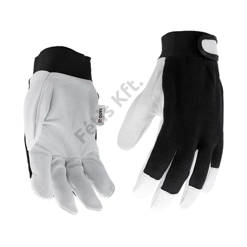 YATO Munkavédelmi kesztyű 9 bőr-pamut fekete (YT-746391)