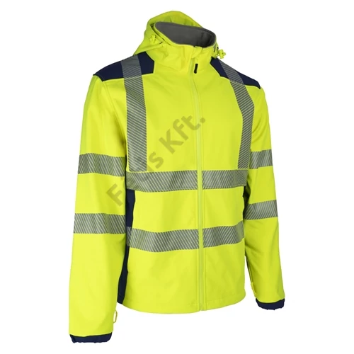 Coverguard Nebulo fluo Sárga/Sötétkék Softshell Kabát 2XL