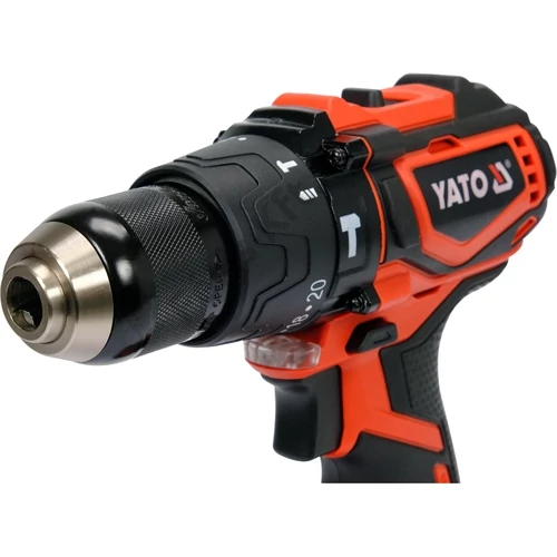 YATO Akkus ütvefúró-csavarozó 18 V Li-ion szénkefe nélküli motor (1 x 2.0 Ah akku és töltő) (YT-82796)