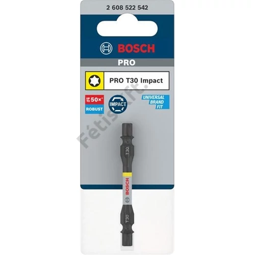 Bosch PRO kétvégű ütvecsavarozó bit Pick and Click tokkal, T30, 65 mm