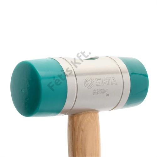 SATA kétfejes gumikalapács 45 mm hickoryfa nyéllel