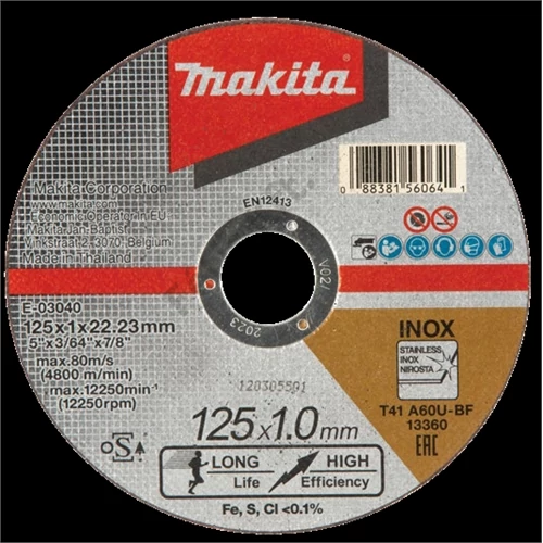 Makita vágókorong INOX 125x1mm