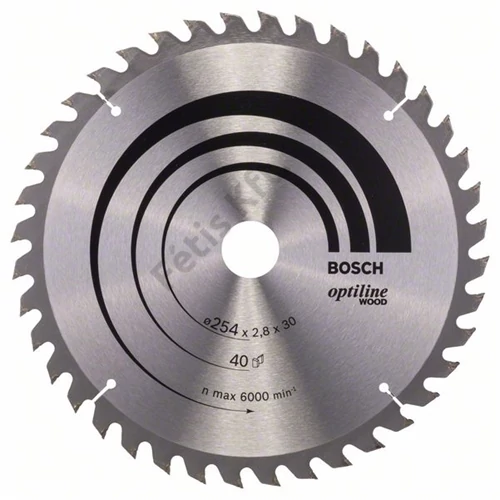 Bosch körfűrészlap 254x30/40 Optiline Wood