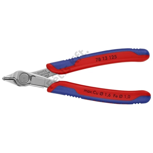 Knipex elektronikai oldalcsípő fogó Super Knips többkomponensű nyél 125 mm (bliszter)