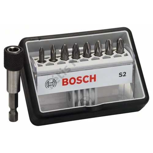 Bosch extra kemény Robust Line bit készlet, PZ 8 részes + bittartó