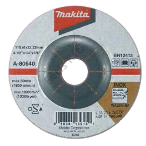 Makita csiszolókorong inox 115x6mm